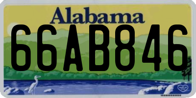 AL license plate 66AB846
