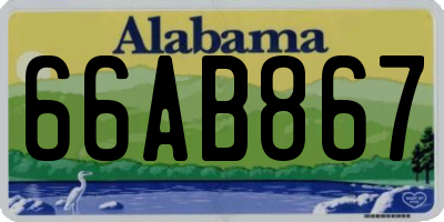 AL license plate 66AB867