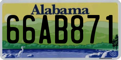 AL license plate 66AB871
