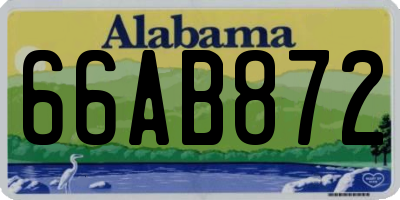 AL license plate 66AB872