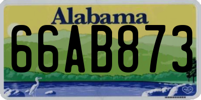 AL license plate 66AB873