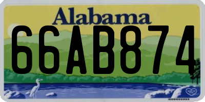 AL license plate 66AB874