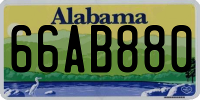 AL license plate 66AB880