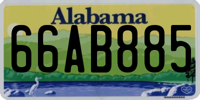 AL license plate 66AB885