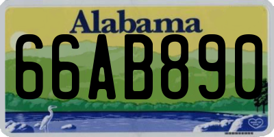 AL license plate 66AB890