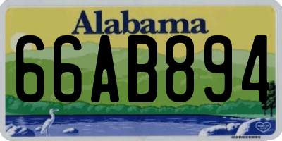 AL license plate 66AB894