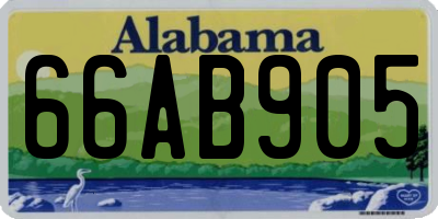 AL license plate 66AB905