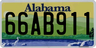 AL license plate 66AB911