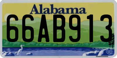 AL license plate 66AB913