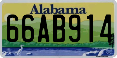 AL license plate 66AB914