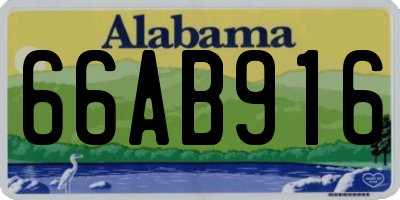 AL license plate 66AB916