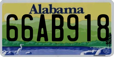 AL license plate 66AB918