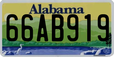 AL license plate 66AB919