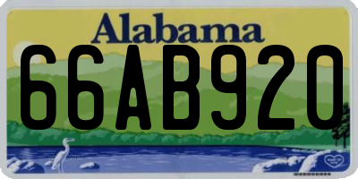 AL license plate 66AB920