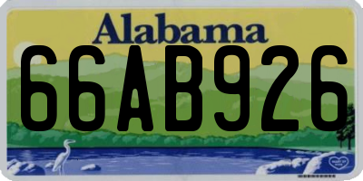AL license plate 66AB926