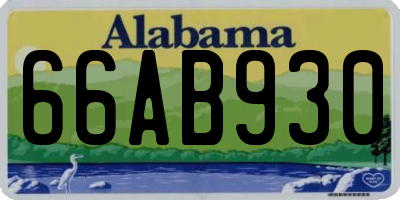 AL license plate 66AB930