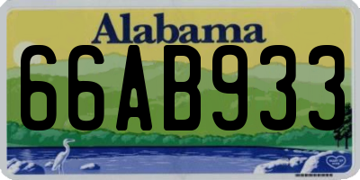 AL license plate 66AB933