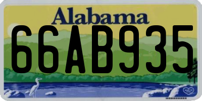 AL license plate 66AB935