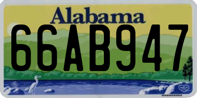 AL license plate 66AB947