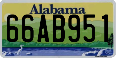 AL license plate 66AB951