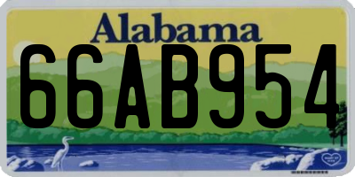 AL license plate 66AB954