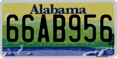 AL license plate 66AB956