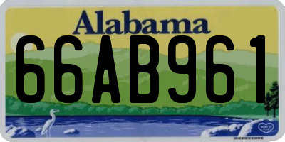 AL license plate 66AB961