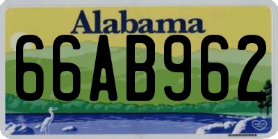 AL license plate 66AB962