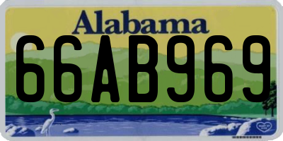 AL license plate 66AB969