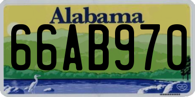 AL license plate 66AB970