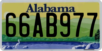 AL license plate 66AB977