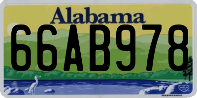 AL license plate 66AB978