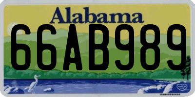 AL license plate 66AB989