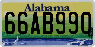 AL license plate 66AB990