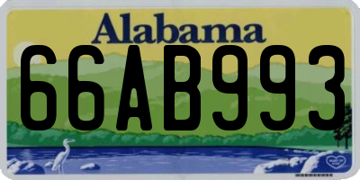 AL license plate 66AB993