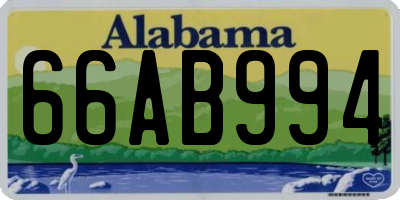 AL license plate 66AB994