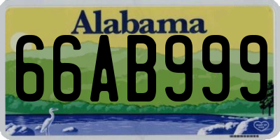 AL license plate 66AB999