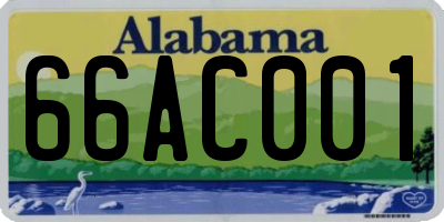 AL license plate 66AC001
