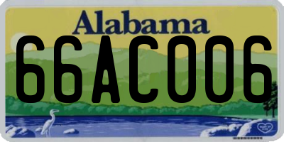 AL license plate 66AC006