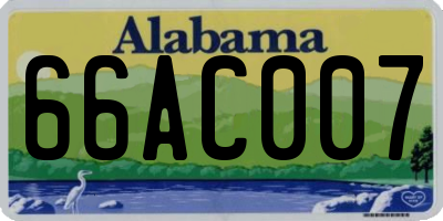 AL license plate 66AC007