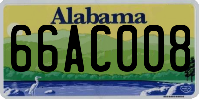 AL license plate 66AC008