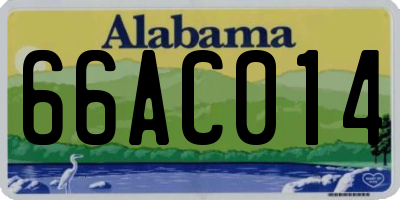 AL license plate 66AC014