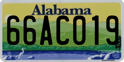 AL license plate 66AC019