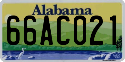 AL license plate 66AC021