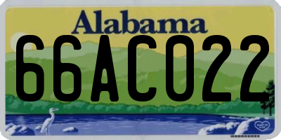 AL license plate 66AC022