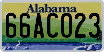 AL license plate 66AC023
