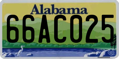 AL license plate 66AC025