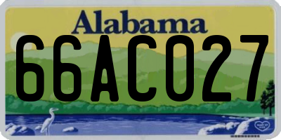 AL license plate 66AC027