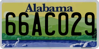 AL license plate 66AC029