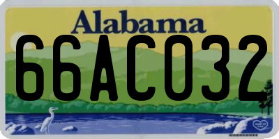 AL license plate 66AC032